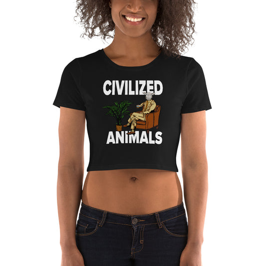 Civilized Animals Women’s Crop Tee