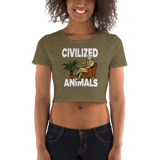 Civilized Animals Women’s Crop Tee