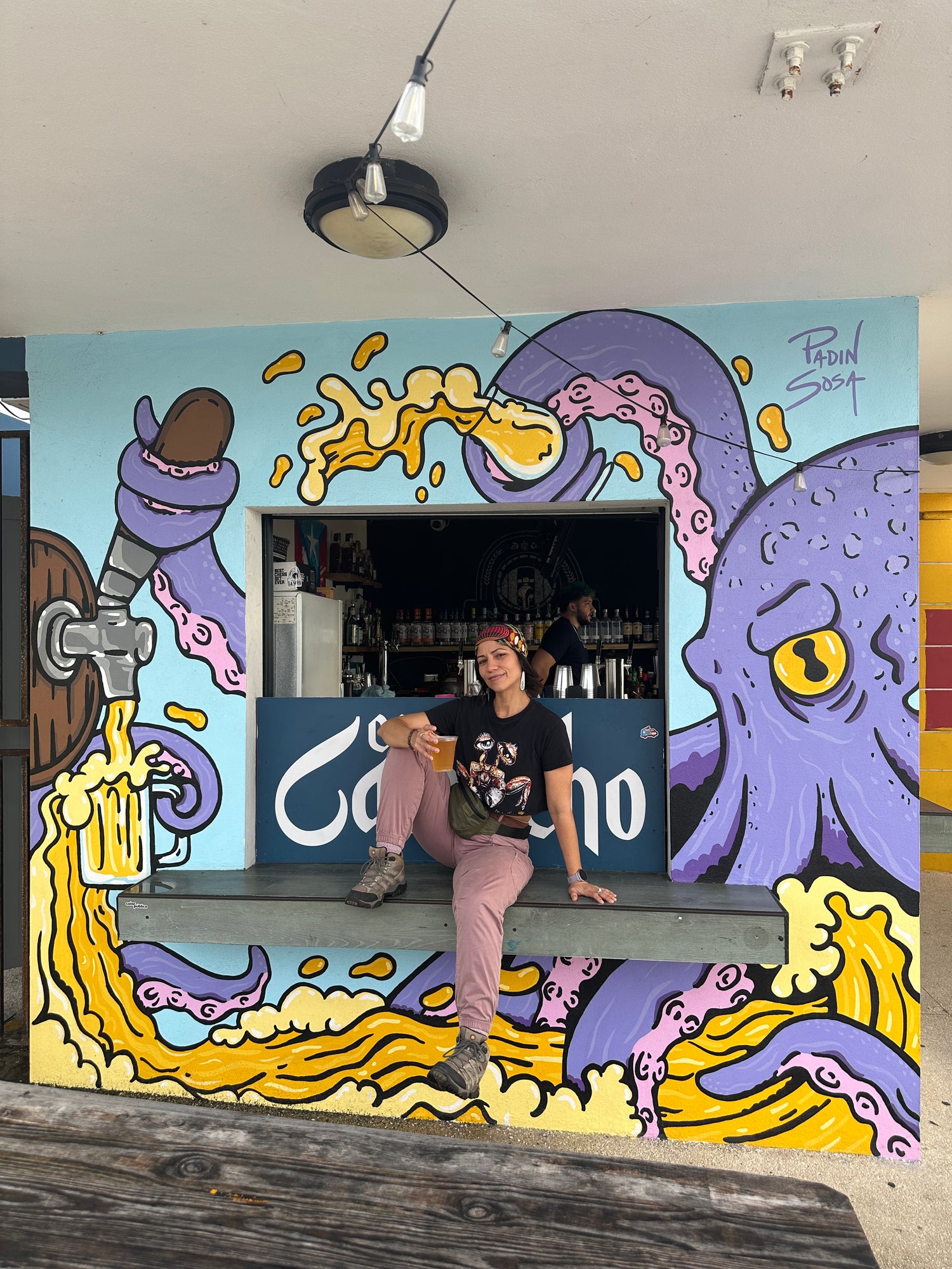 Mural de Padin Sosa Pulpo Cervecero Aguadilla Puerto Rico