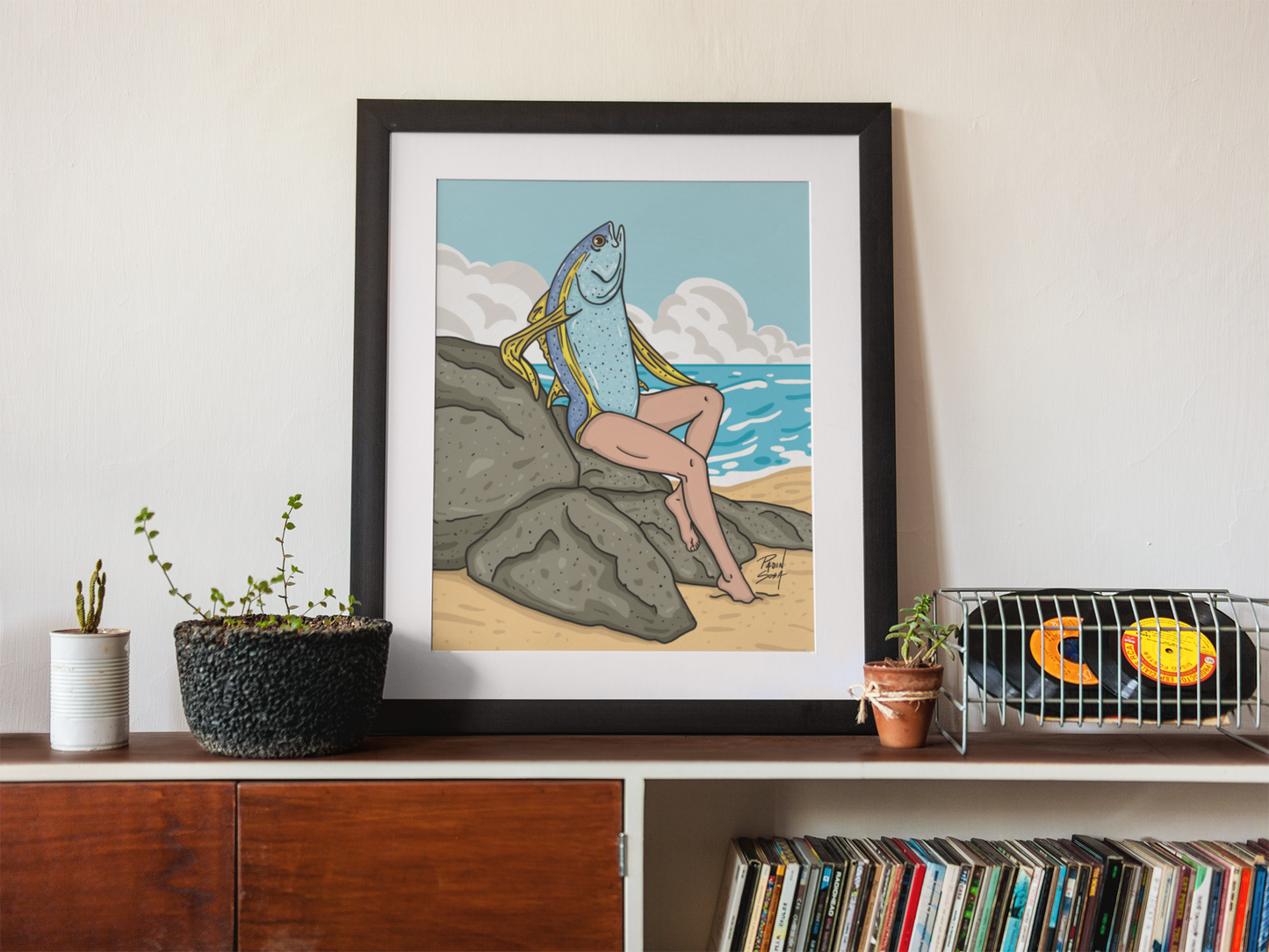 Reverse Mermaid Print