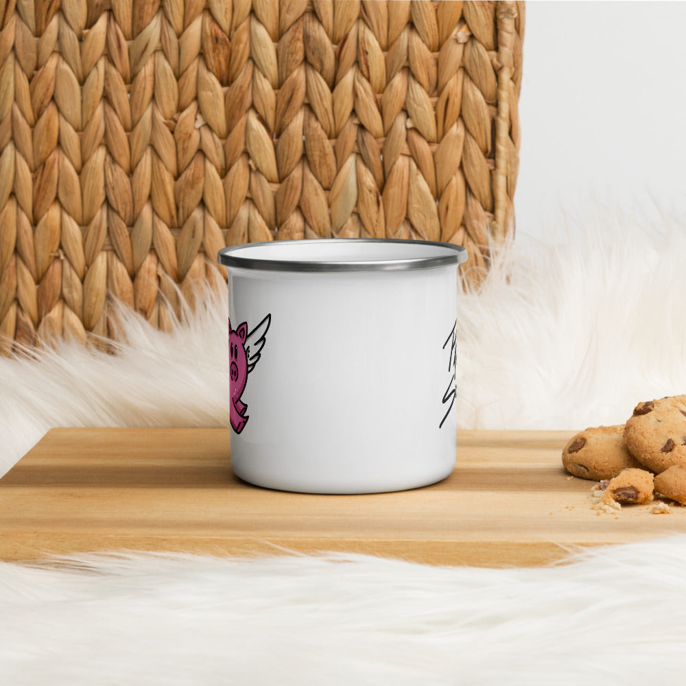 When Pigs Fly Taza Esmaltada
